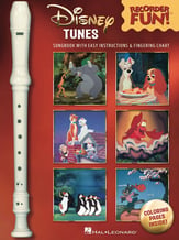 Disney Tunes Recorder Fun! Recorder/ Book with Easy Instructions and Fingering Chart cover